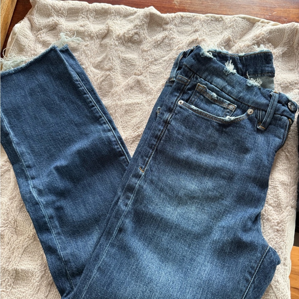 Good American Blue Ankle Cropped Jeans